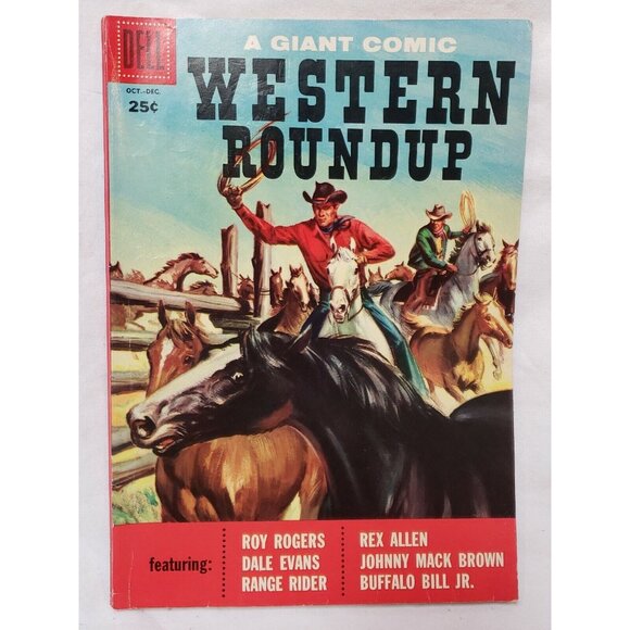 Vintage Western Roundup Comic Digest #20 Vintage Oct Dec 1957 Dell Giant Issue - Picture 2 of 13